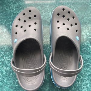 Gray/Blue Crocs